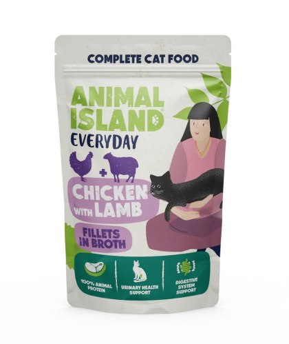 Animal Island Everyday szarpane fileciki w rosole kurczak z jagnięciną 85g