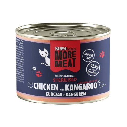 BUBAlicious More Meat - karma dla kota duo KURCZAK & KANGUR 185g