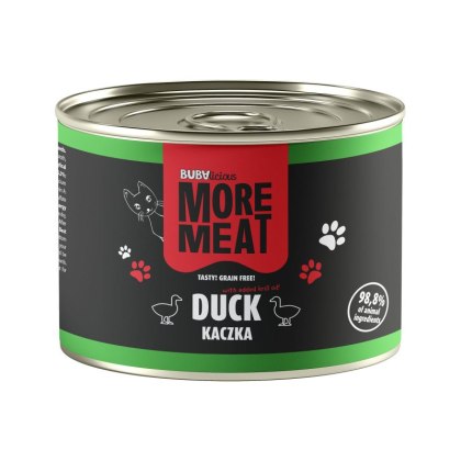 BUBAlicious More Meat - karma dla kota mono pure KACZKA 185g