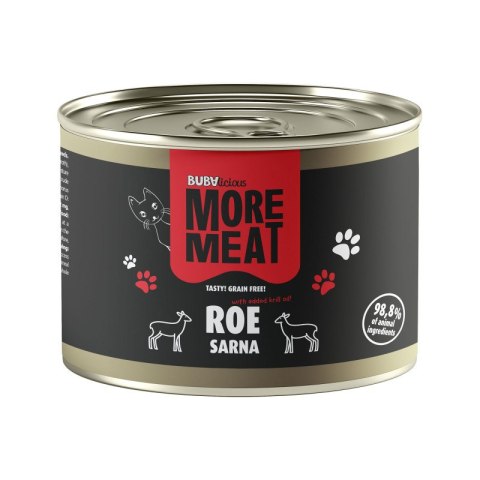 BUBAlicious More Meat - karma dla kota mono pure SARNA 185g