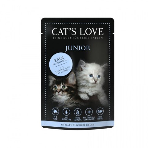 Cat's Love Junior cielęcina w naturalnej galaretce (85g)