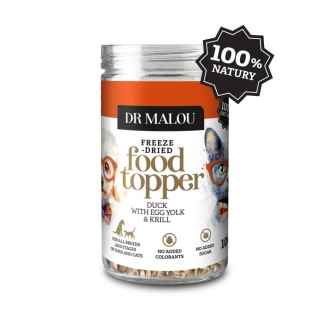 Dr Malou topper kaczka z żółtkiem i krylem 100g