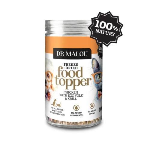 Dr Malou topper kurczak z żółtkiem i krylem 100g