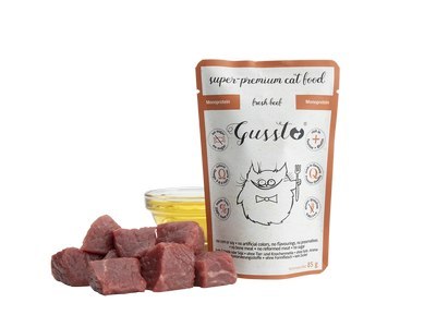 Gussto Fresh Beef karma mokra monoproteinowa wołowina 85g