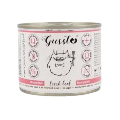 Gussto Fresh Beef karma mokra wołowina 200g