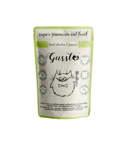 Gussto Fresh Chicken&Prawn karma mokra kurczak z krewetkami 85g