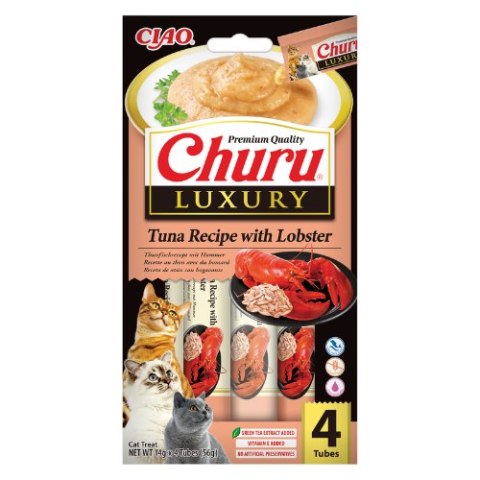 Inaba Churu Luxury kremowy przysmak dla kota o smaku tuńczyka i homara 4x14g