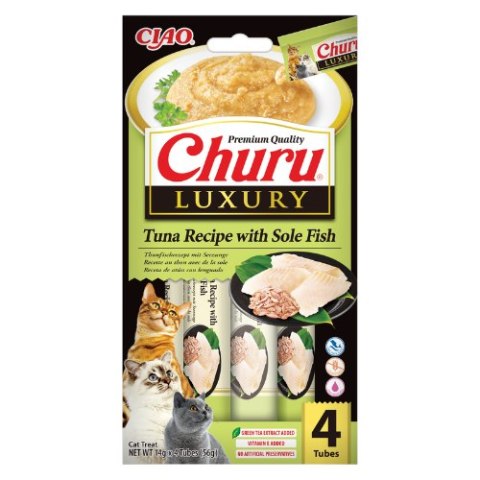 Inaba Churu Luxury kremowy przysmak dla kota o smaku tuńczyka i soli 4x14g