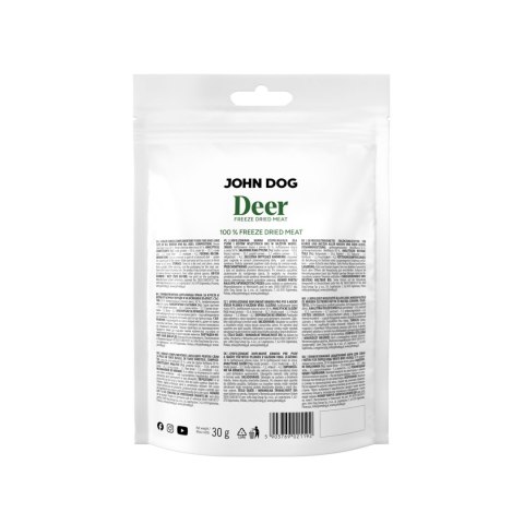 John Dog freeze - liofilizowany przysmak jeleń 30g
