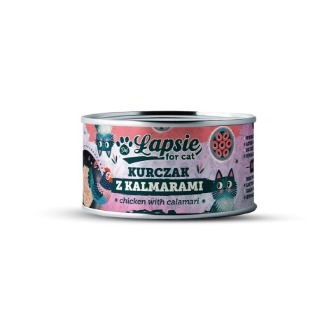 Łapsie for cat - filet z kurczaka z kalmarami w bulionie 80g