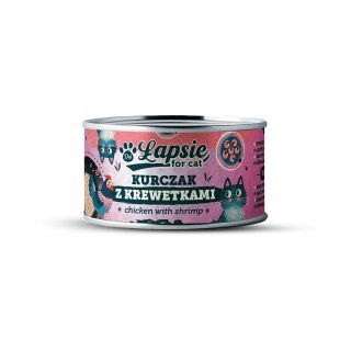 Łapsie for cat - filet z kurczaka z krewetkami w bulionie 80g