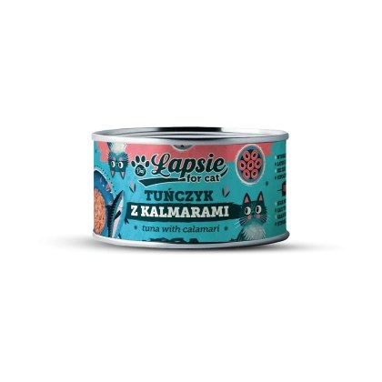Łapsie for cat - filet z tuńczyka z kalmarami w bulionie 80g