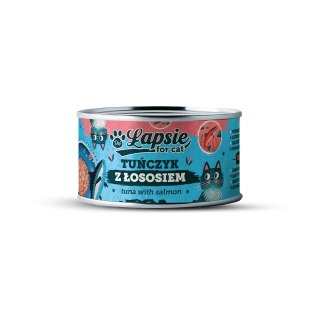 Łapsie for cat - filet z tuńczyka z łososiem w bulionie 80g