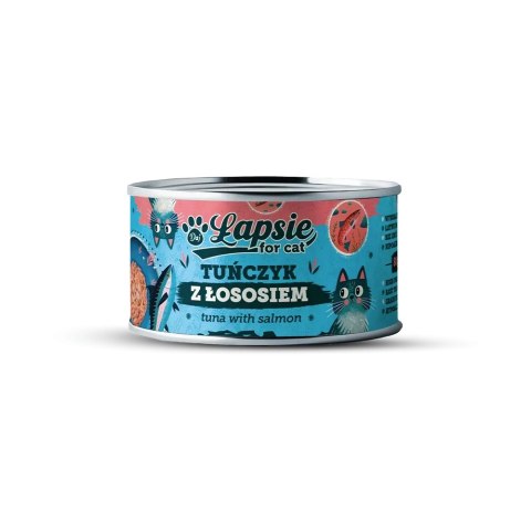 Łapsie for cat - filet z tuńczyka z łososiem w bulionie 80g