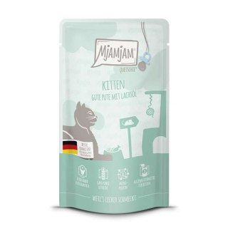MjAMjAM Quetschie Kitten - karma mokra dla kociąt indyk z olejem z łososia 125g