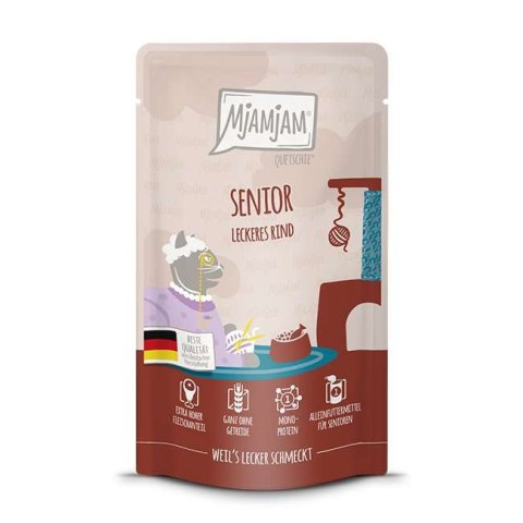 MjAMjAM Quetschie Senior - karma mokra dla seniorów wołowina 125g