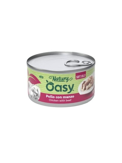 Oasy NATURY jelly kurczak z wołowiną w galaretce 85g