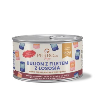 PERROland soups - bulion z filetem łososia 140g