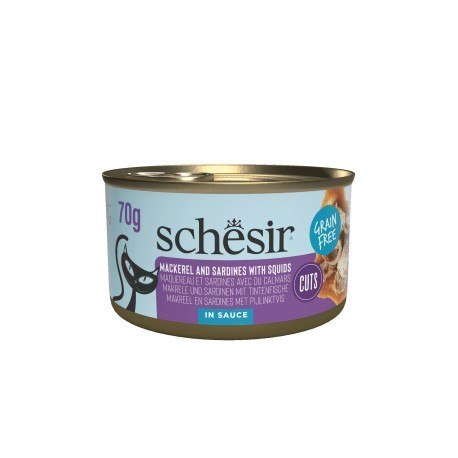 Schesir cat can grill - sardynki i makrela w sosie karma mokra 70g