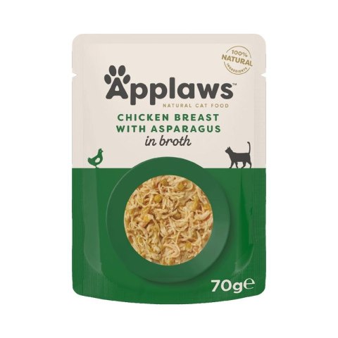 Applaws kurczak ze szparagami w bulionie 70g