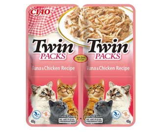 Inaba Cat Twin Packs tuńczyk i kurczak w bulionie z tuńczyka