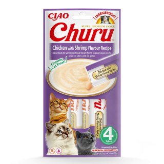Inaba Churu kremowy przysmak dla kota o smaku kurczaka z krewetkami