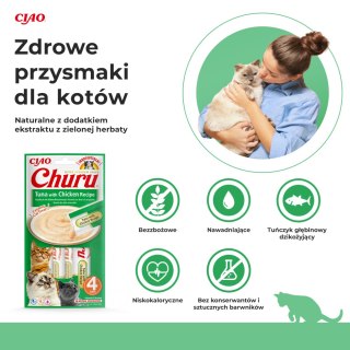 Inaba Churu kremowy przysmak dla kota o smaku tuńczyka z kurczakiem