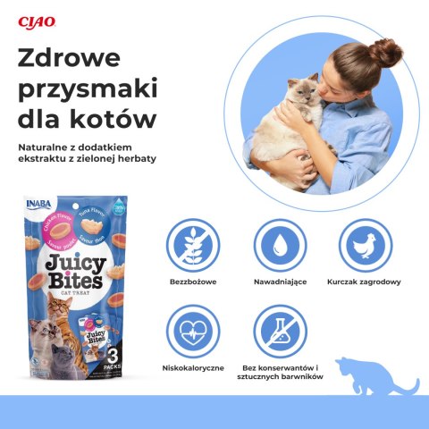 Inaba Juicy Bites wilgotne przysmaki o smaku kurczaka i tuńczyka