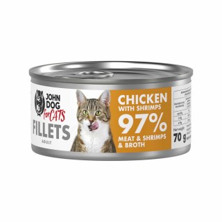 John Dog for Cats fillets kurczak i krewetki 70g