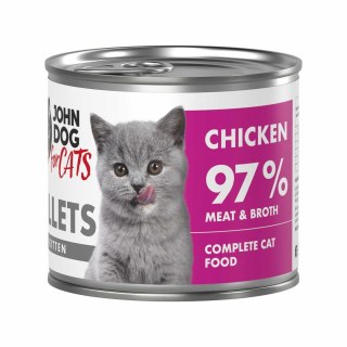John Dog for cats fillets kitten kurczak 140g