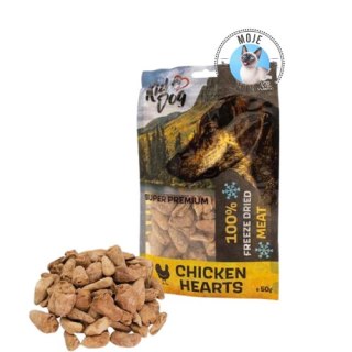 KidDog super premium - liofilizowane serca z kurczaka 50g