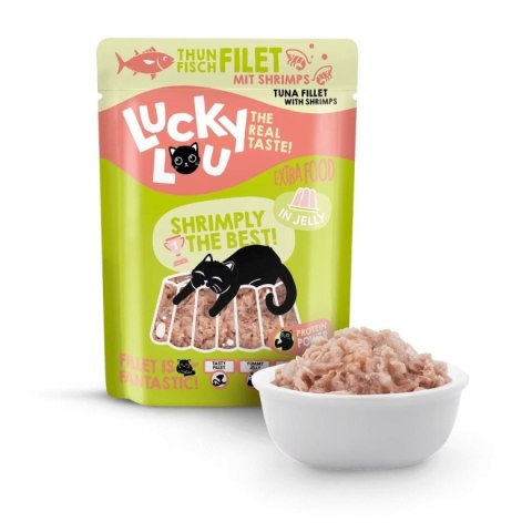 Lucky Lou Extrafood tuńczyk i krewetki w galaretce 70g (saszetka)