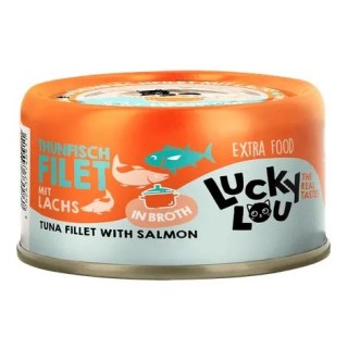 Lucky Lou Extrafood tuńczyk i łosoś w bulionie 70g (puszka)