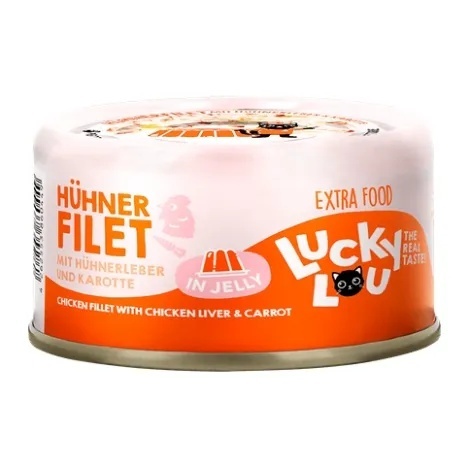 Lucky Lou extrafood kurczak i wątróbka z kurczaka w galaretce 70g (puszka)