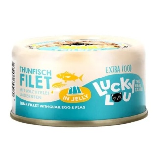 Lucky Lou extrafood tuńczyk i jajko przepiórcze w galaretce 70g (puszka)