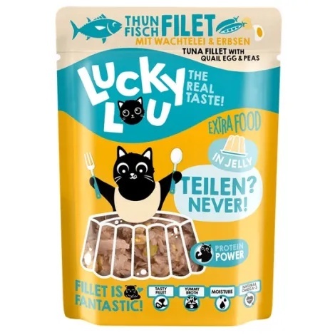 Lucky Lou extrafood tuńczyk i jajko przepiórcze w galaretce 70g (saszetka)