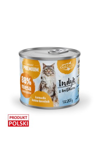 Oakfarm karma mokra indyk+królik 200g