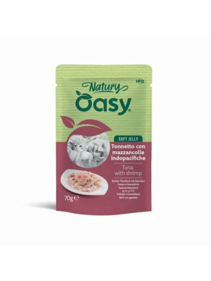 Oasy Natury tuńczyk z krewetkami w galaretce 70g