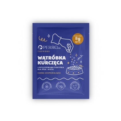 PERROland toppers - posypka liofilizowana WĄTRÓBKA KURCZĘCA 8g