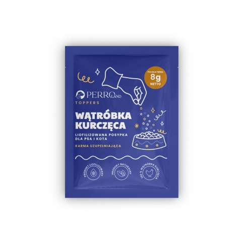 PERROland toppers - posypka liofilizowana WĄTRÓBKA KURCZĘCA 8g