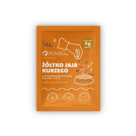 PERROland toppers - posypka liofilizowana ŻÓŁTKO KURZE 8g