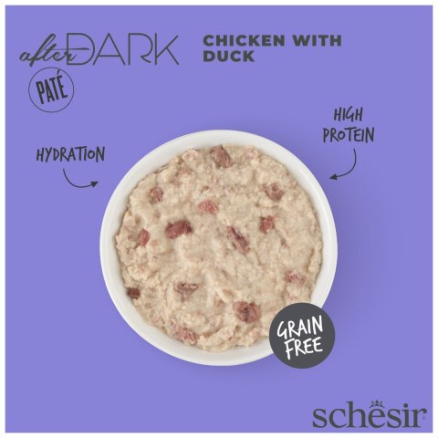 Schesir After Dark pasztet z kurczaka z kaczką, 80 g
