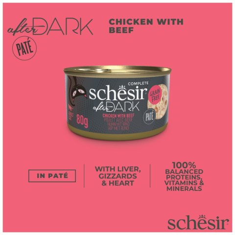 Schesir After Dark pasztet z kurczaka z wołowiną, 80 g