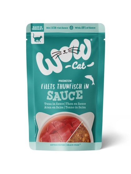 WOW CAT kawałki tuńczyka w sosie (85g)